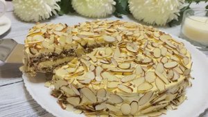 МИНДАЛЬНЫЙ ТОРТ! ❤️Ооочень нежный и вкусный! Торт без муки и глютена. Торт из ИКЕА !!!
