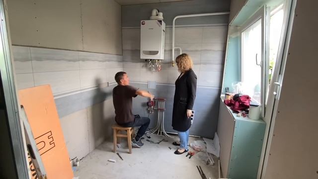 Запуск Отопления!!! Похолодало ☀️ Подорожало ♀️ повесили котёл. смотреть онлайн