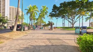 HAWAII PEOPLE 🌴 3 Hours - Walking on the Beach and Main Streets in Waikiki #vacation #walking #oa