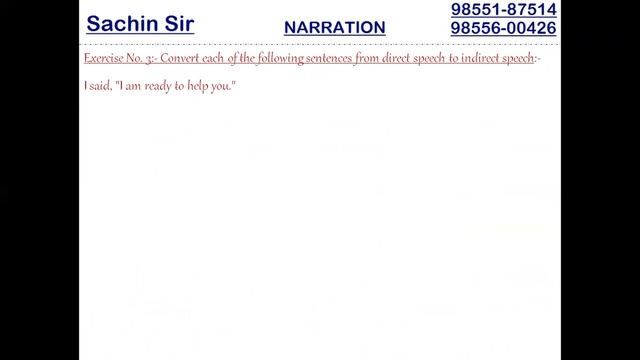 English Grammar For All - Reported Speech [Notes and Practice Exercises] [Part - 3] [Past Tense] смотреть онлайн