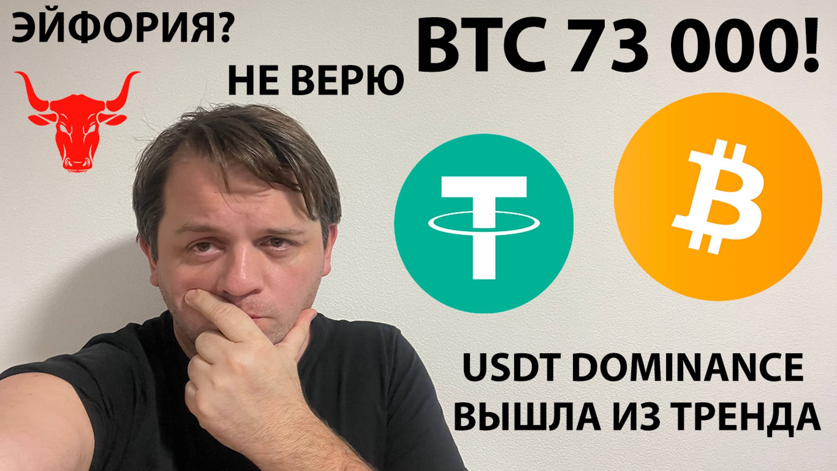 🚨ЭЙФОРИЯ НА РЫНКЕ? USDT ВЫШЛА ИЗ ТРЕНДОВОЙ! ОТКРЫТЫЙ ИНТЕРЕС НА MAX! ТЕХНИЧЕСКИЙ АНАЛИЗ #BTC #USDT