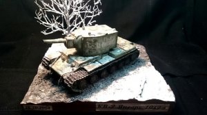 Обзор модели КВ-2 на диораме. Масштаб 1/35