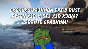 Есть ли смысл покупать процессор с X3D кэшем для Rust Раст (FPS test 7600X vs 7900X3D 7600X3D)