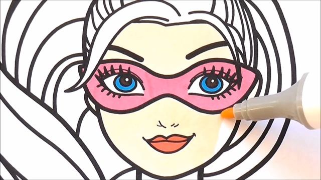 БАРБИ Раскраска Рисуем БАРБИ Раскраски для малышей смотреть онлайн