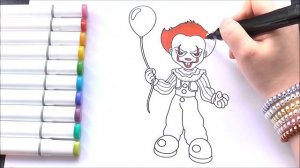Клоун Пеннивайз Раскраска Как Нарисовать Клоуна Пеннивайз Рисуем Раскраски Clown Pennywise Coloring