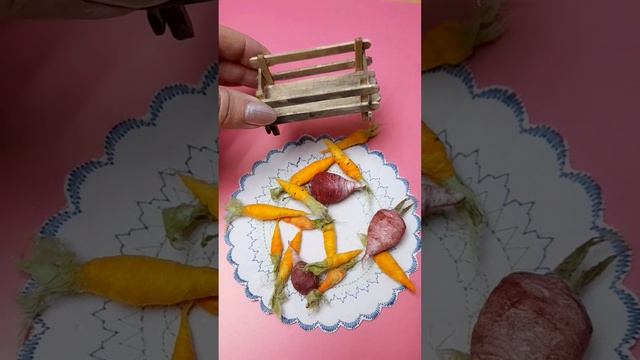 Миниатюра. Ватные овощи.