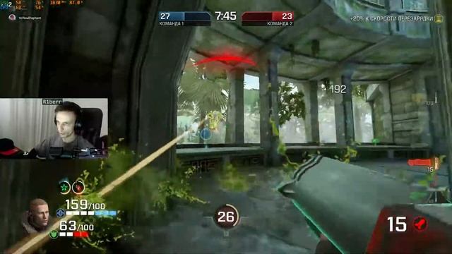 Katafot + FRAG vedagon vs Ye11owE1ephant + R1berr / Map: Awoken / TDM 2v2 Quake Champions