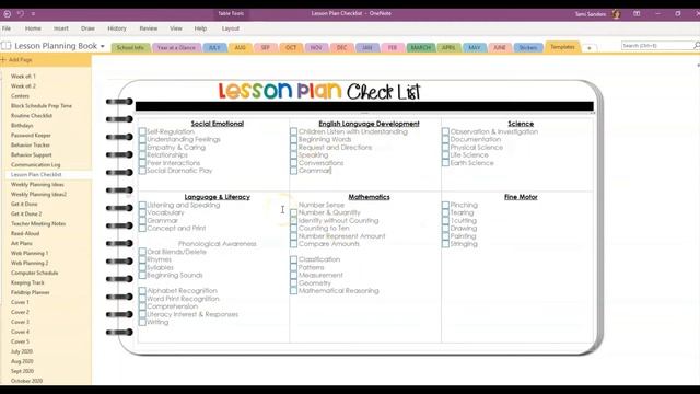 Lesson Planning with OneNote