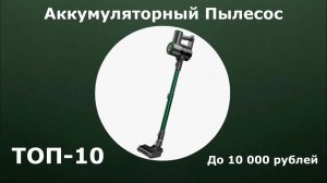 ТОП-10. Аккумуляторный пылесос для дома до 10 000 рублей