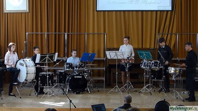 М. Кажлаев. "Касумкентские барабанщики". Исполняет ансамбль ударных инструментов.