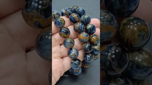 Браслет "Шар" Питерсит 12мм 16 бусин. Цена - 8 740 ₽ На нашем сайте : stones-shop.ru