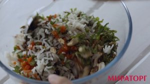 Корейка на косточке с диким рисом