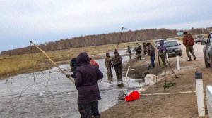 ТОННЫ РЫБЫ В ЛУЖЕ прямо у ДОРОГИ!!! Рыбалка на ПАУК ПОДЪЕМНИК ВЕСНОЙ. Рыбалка на паук