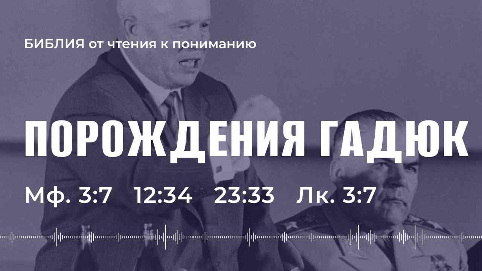 "Порождение гадюк" (Мф. 3:7, 12:34, 23:33; Лк. 3:7)  | БИБЛИЯ от чтения к пониманию