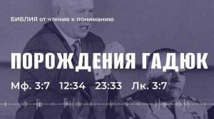 "Порождение гадюк" (Мф. 3:7, 12:34, 23:33; Лк. 3:7)  | БИБЛИЯ от чтения к пониманию