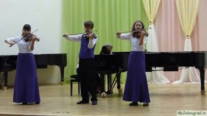 Д. Шостакович. "Романс". Исполняет трио: Р. Абдурагимова, П. Минц, А. Митракова (скрипка, 7 класс)