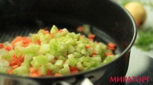 Мякоть телятины, тушенная в овощном соусе