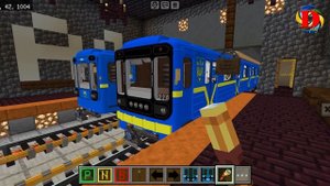 Обзор перекрасов поездов метро с MTPack 4.0 в майнкрафт. SUBWAY IN MINECRAFT Builds: Metro Station