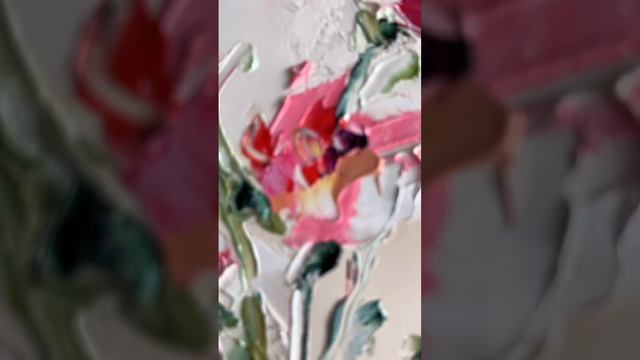 Картина маслом . Цветы