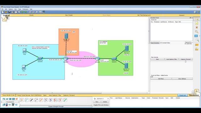Урок 41 Cisco Packet Tracer. Как создать DMZ (демилитаризованную зону) на маршрутизаторе смотреть онлайн
