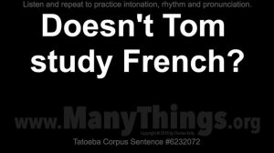 Tom Sentences - 2018 #120 - 50 English Sentences with "French"