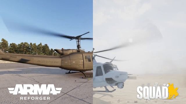 Гелікоптери SQUAD vs ARMA Reforger ➤ Порівняння