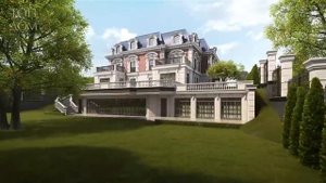 Красивые фасады дома 950 м² с мансардой