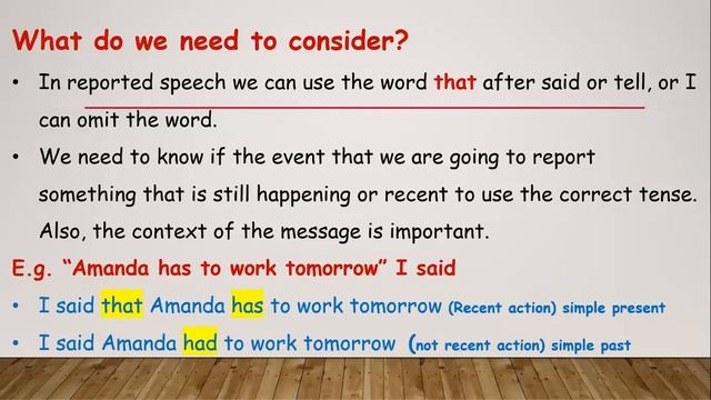 Teacher explains Reported Speech (week 2) смотреть онлайн