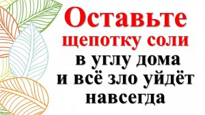 Оставьте щепотку соли в углу дома. Как защитить свой дом от зла и зависти. Народные приметы