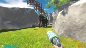Parkour ZigZag Hunting Mountain Godzilla and Fights Dinosaurs - Animal Revolt Battle Simulator