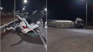 «BMW разорвало на куски об грузовик». 39-летний водитель погиб в ДТП в Приморском крае.