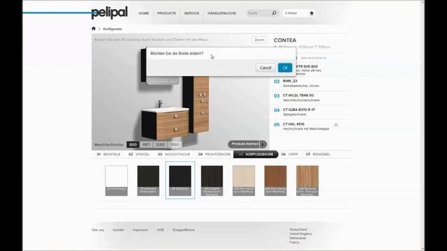 Pelipal 3D Badmöbel Konfigurator | Tutorial