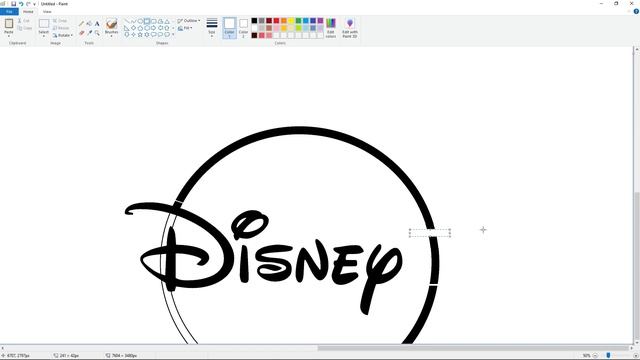 How to draw a red Disney+ logo using MS Paint | How to draw a red Disney Plus logo using MS Paint смотреть онлайн
