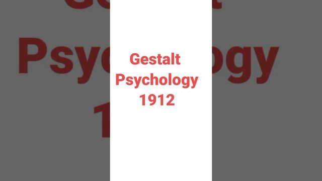 Main idea of Gestalt Psychology