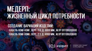 КБФИТ: МЕДЕРП. ЖЦП: Создание вариации изделия кабеля HDMI