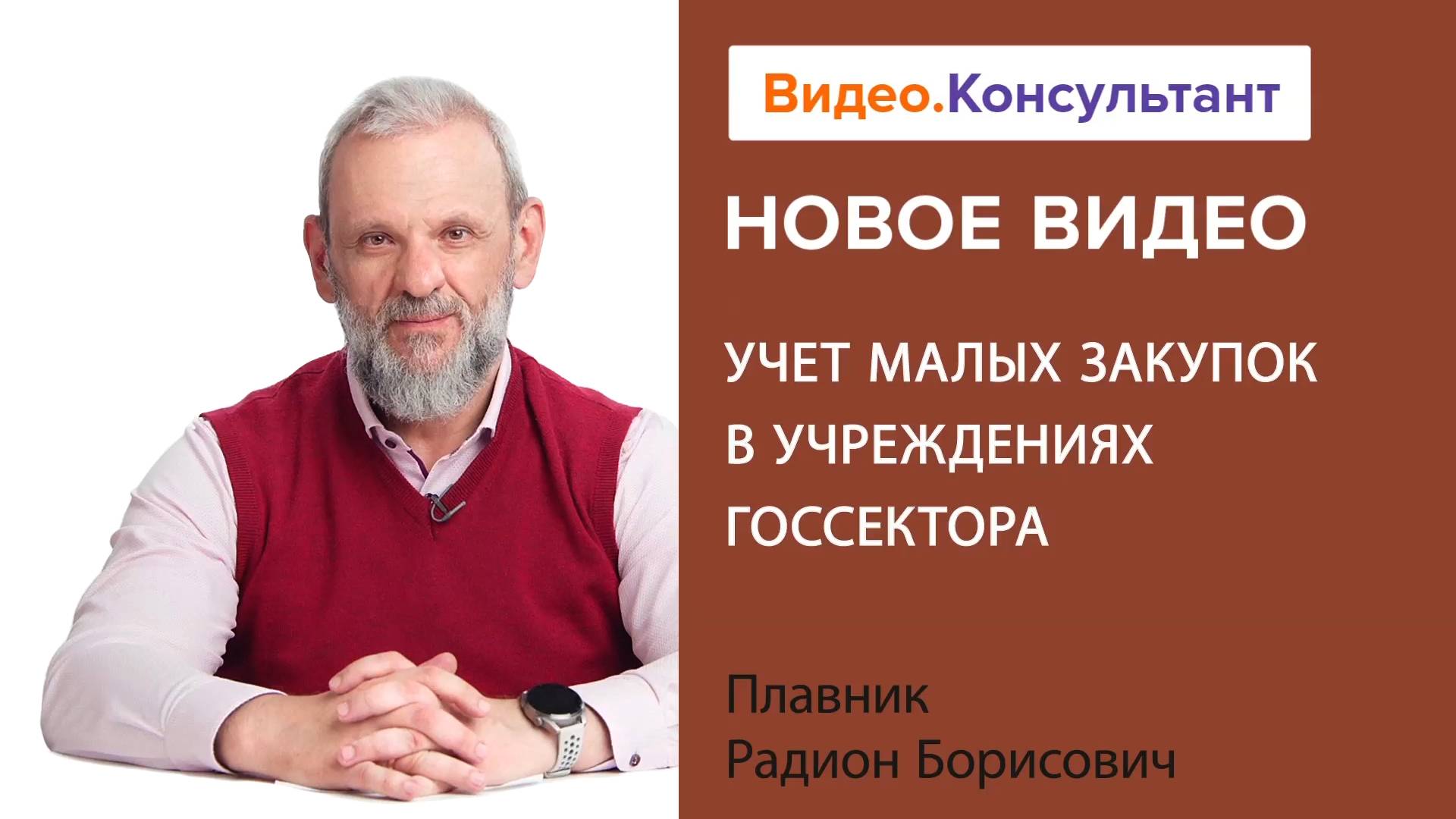 Как вести учет малых закупок в учреждениях госсектора | Смотрите семинар на Видео.Консультант