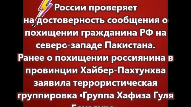 Посольство России проверяет на достоверность сообщения о похищении гражданина РФ на северо-западе Па