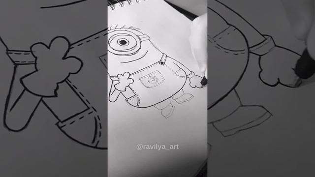 Рисунок миньона / Minion's drawing 💛 #minions #minion #cartoon
