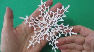 Ажурная снежинка крючком