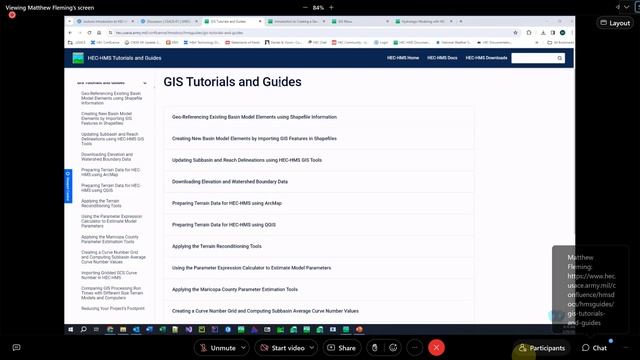 Hydrologic Modeling using HEC-HMS & GIS pre-processing
