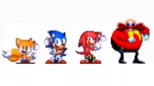 Классик Соник, Тейлз, Наклз и Эггман флексят