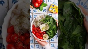 Паста с фетой и креветками