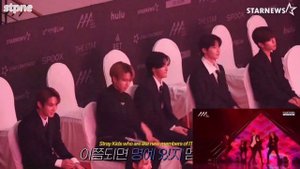 stray kids idols reaction to itzy -loco' mafia in the morning at aaa 2021