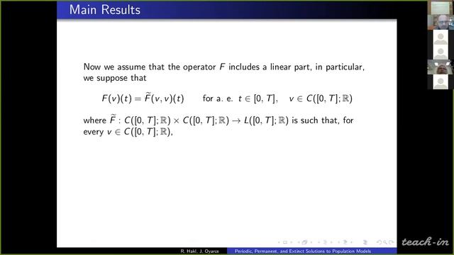 Hakl R. - Periodic, permanent, and extinct solutions to population models