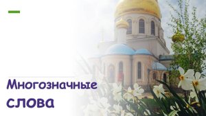 Многозначные слова и омонимы