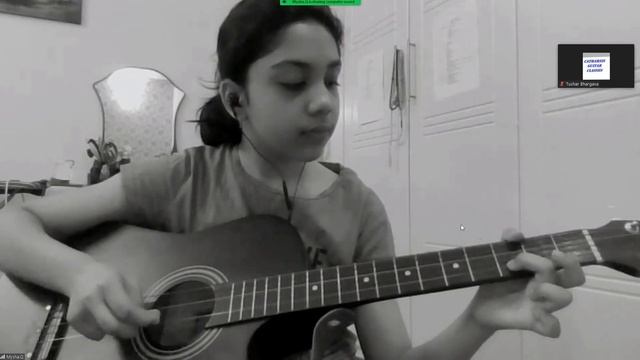 Mysha (Dubai, UAE) playing Godfather Theme song with backing track. смотреть онлайн