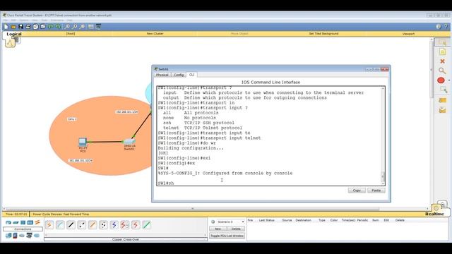 Урок 46 Cisco Packet Tracer. Подключились по Telnet к коммутатору в другой сети смотреть онлайн