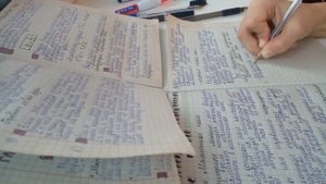 STUDY WITH ME #21 | учусь ночью // много дз //конспекты