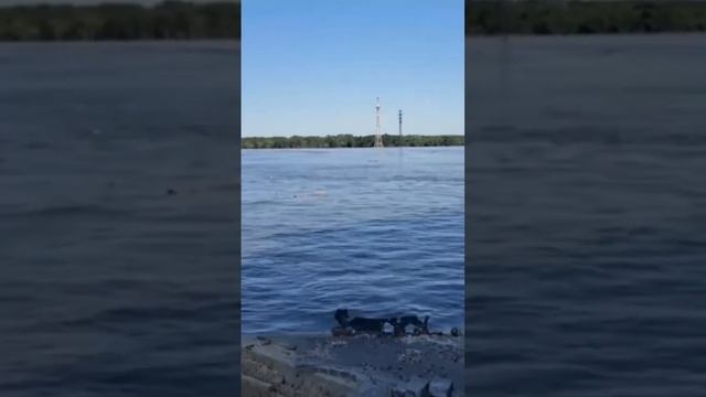 Каховская ГЭС гес под водой смотреть онлайн