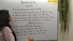 Use of Preposition of Time I For, During and Since I Basic English Grammar I